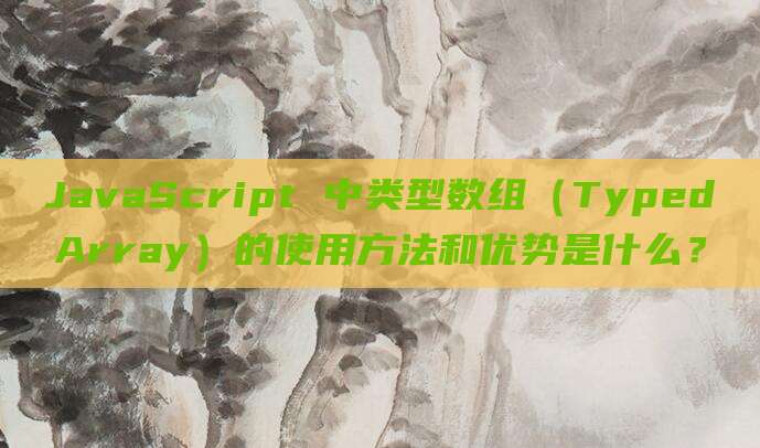 JavaScript 中类型数组（TypedArray）的使用方法和优势是什么？