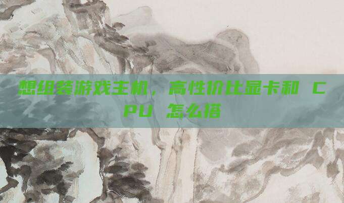 想组装游戏主机，高性价比显卡和 CPU 怎么搭