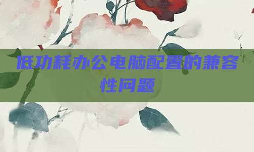 低功耗办公电脑配置的兼容性问题