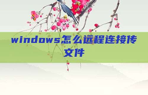 windows怎么远程连接传文件