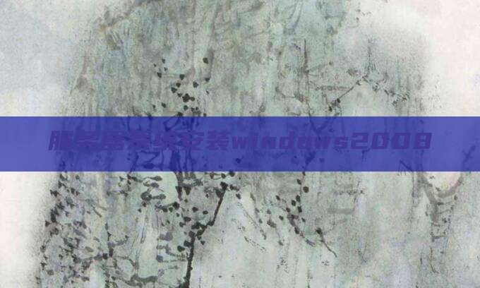 服务器系统安装windows2008