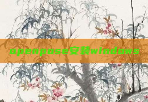 openpose安装windows