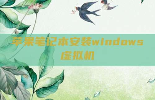苹果笔记本安装windows虚拟机