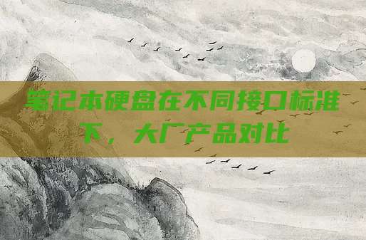 笔记本硬盘在不同接口标准下，大厂产品对比