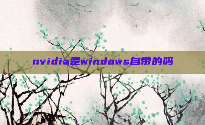 nvidia是windows自带的吗