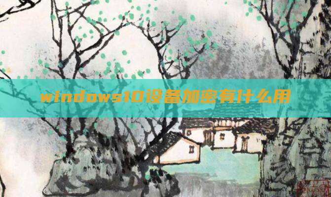 windows10设备加密有什么用