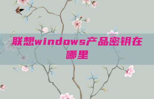 联想windows产品密钥在哪里