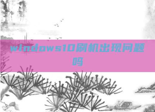 windows10刷机出现问题吗