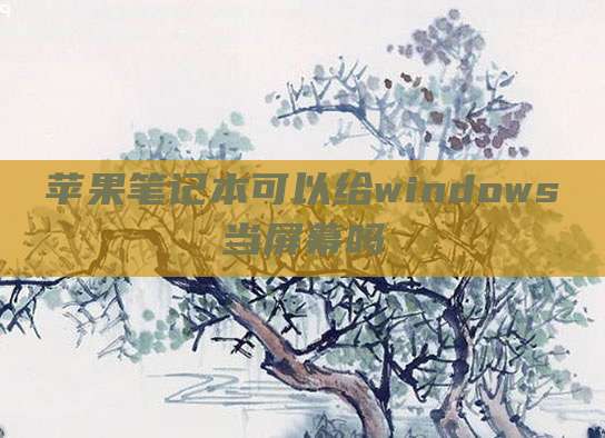 苹果笔记本可以给windows当屏幕吗