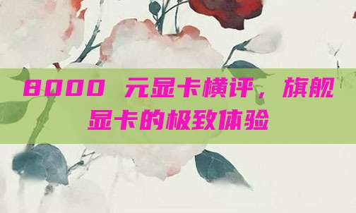 8000 元显卡横评，旗舰显卡的极致体验