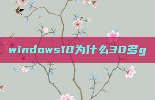 windows10为什么30多g