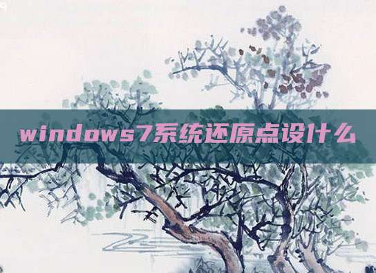 windows7系统还原点设什么