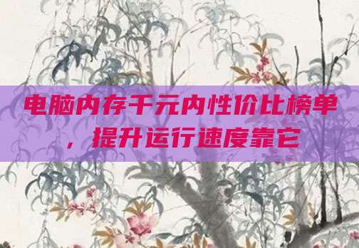 电脑内存千元内性价比榜单，提升运行速度靠它