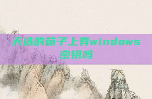 天选的箱子上有windows密钥吗