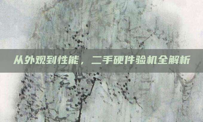 从外观到性能，二手硬件验机全解析