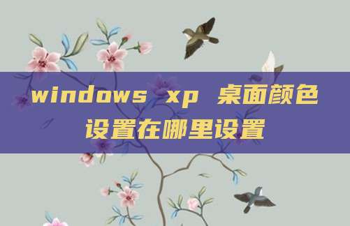 windows xp 桌面颜色设置在哪里设置