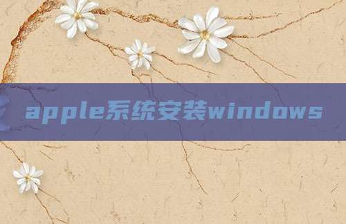 apple系统安装windows
