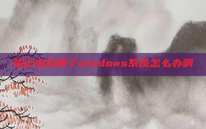 笔记本误删了windows系统怎么办啊