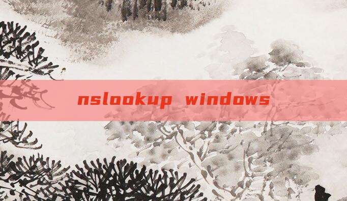 nslookup windows