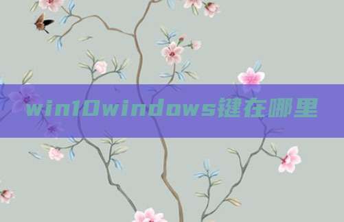 win10windows键在哪里