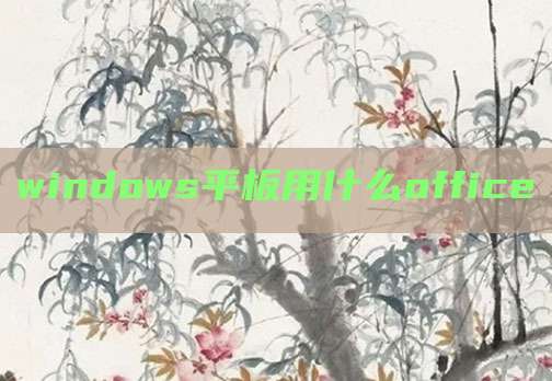 windows平板用什么office