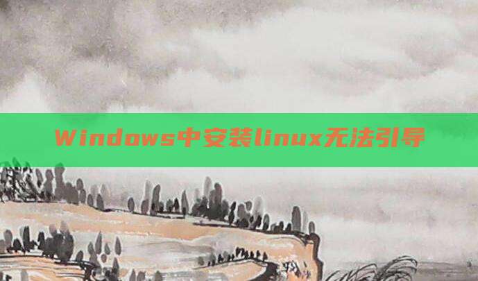 Windows中安装linux无法引导
