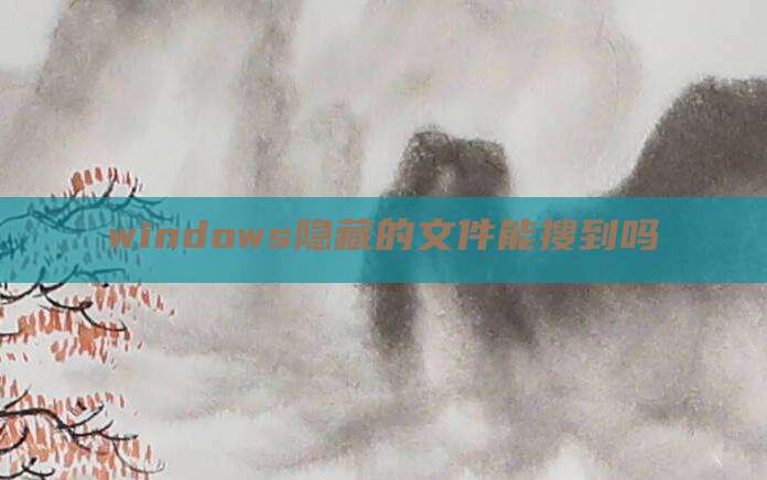 windows隐藏的文件能搜到吗