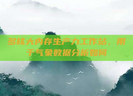 多核大内存生产力工作站，用于气象数据分析如何
