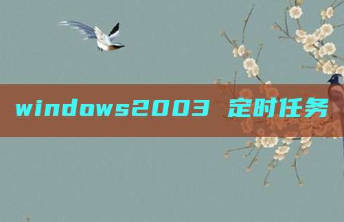 windows2003 定时任务