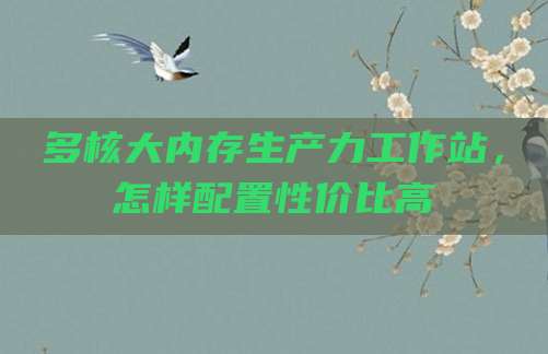 多核大内存生产力工作站，怎样配置性价比高