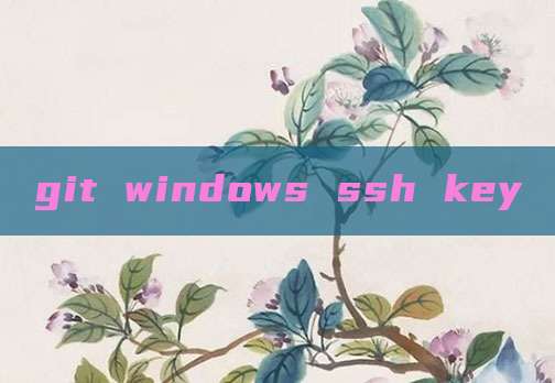 git windows ssh key