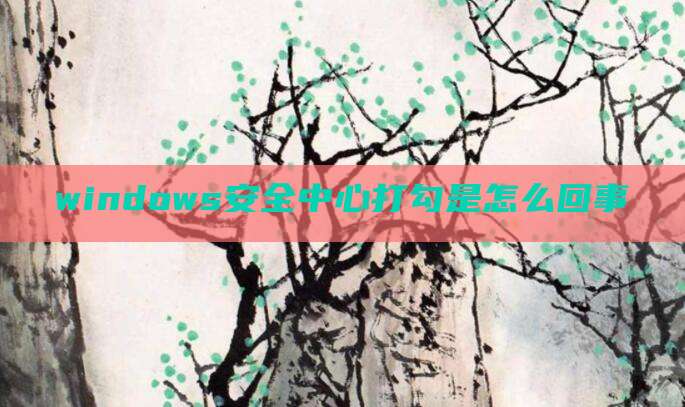 windows安全中心打勾是怎么回事