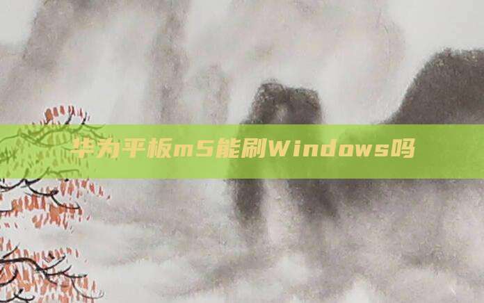 华为平板m5能刷Windows吗