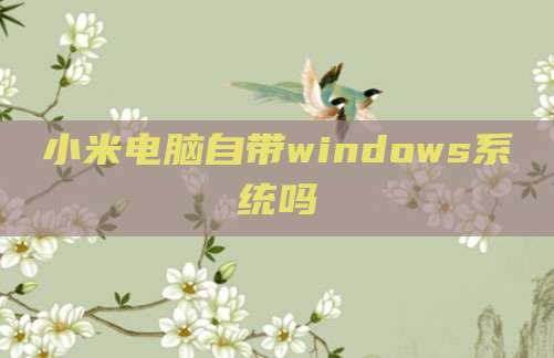 小米电脑自带windows系统吗