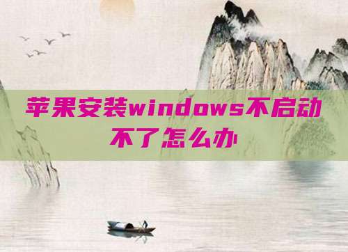 苹果安装windows不启动不了怎么办