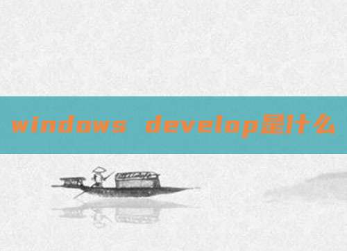 windows develop是什么