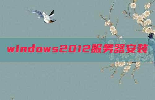 windows2012服务器安装