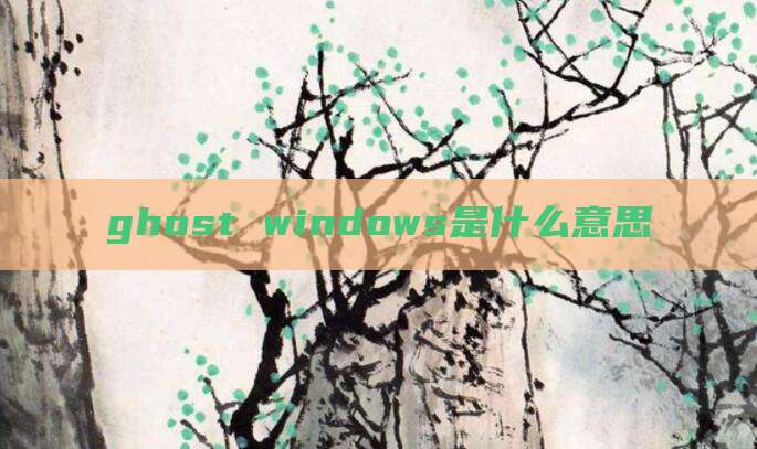 ghost windows是什么意思