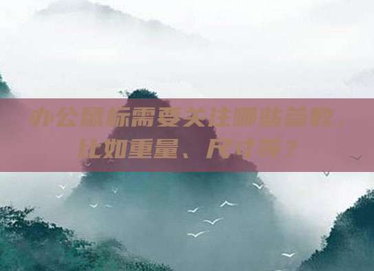 办公鼠标需要关注哪些参数，比如重量、尺寸等？
