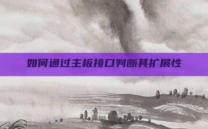 如何通过主板接口判断其扩展性