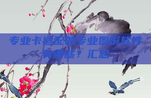 专业卡适配的专业图形软件有哪些？汇总