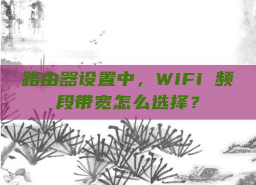 路由器设置中，WiFi 频段带宽怎么选择？