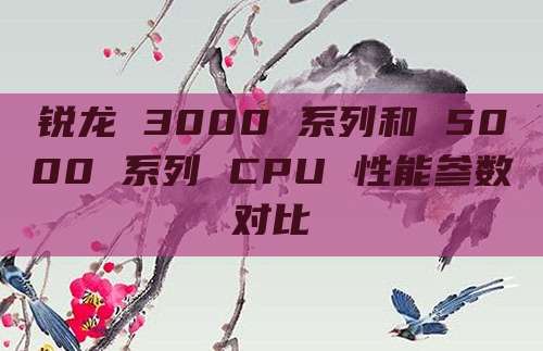 锐龙 3000 系列和 5000 系列 CPU 性能参数对比