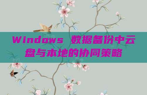 Windows 数据备份中云盘与本地的协同策略