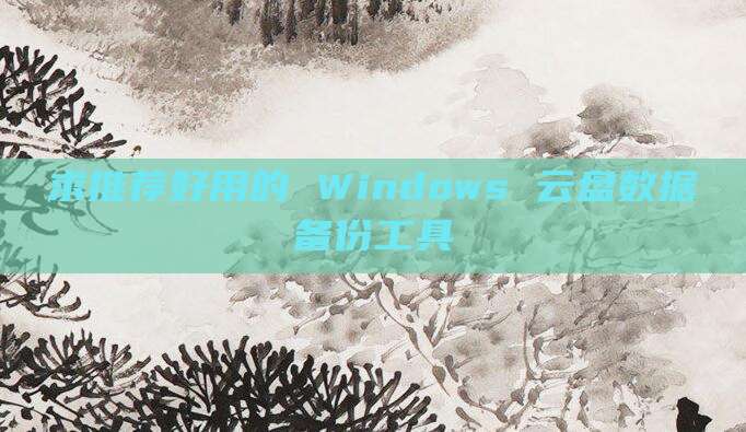 求推荐好用的 Windows 云盘数据备份工具