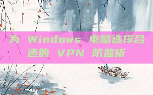 为 Windows 电脑选择合适的 VPN 防监听