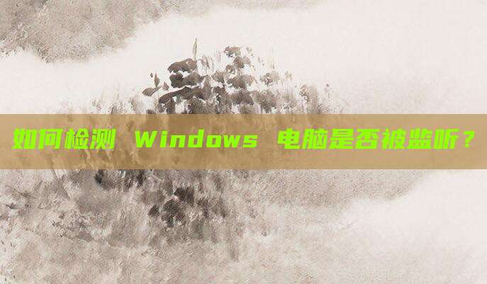 如何检测 Windows 电脑是否被监听？