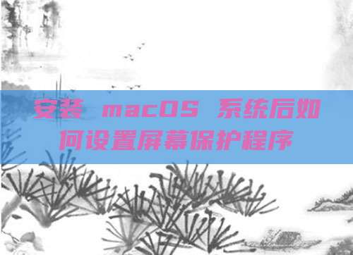安装 macOS 系统后如何设置屏幕保护程序