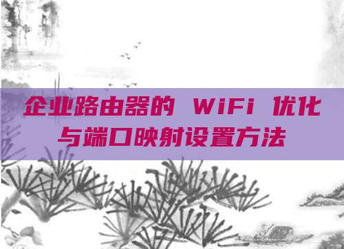 企业路由器的 WiFi 优化与端口映射设置方法